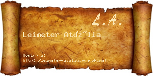 Leimeter Atália névjegykártya